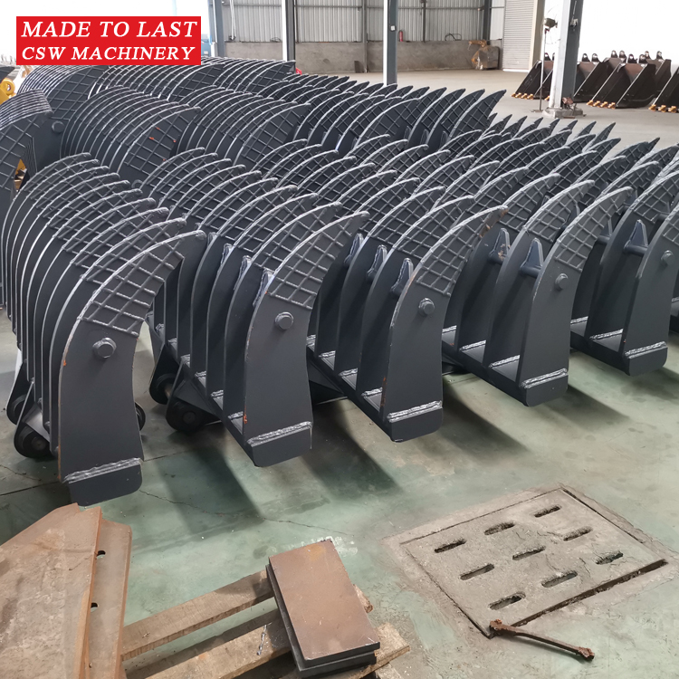 Container load root rakes from 5T to 35T excavators finished